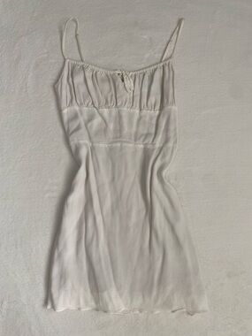 Aritzia White Spaghetti Strap Slip Chemise